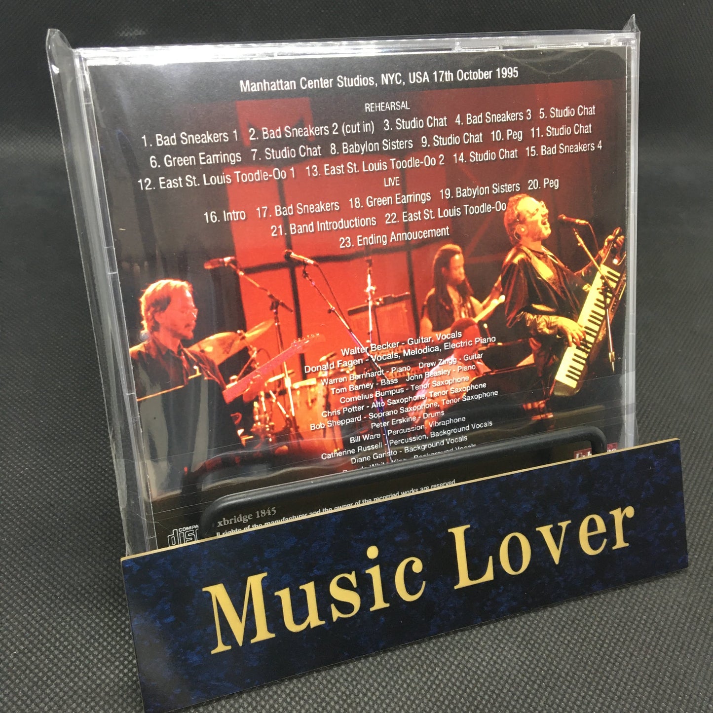 STEELY DAN MILLENIUM ALL STARS / MANHATTAN CENTER STUDIOS 1995 STEREO SOUNDBOARD (1CDR)