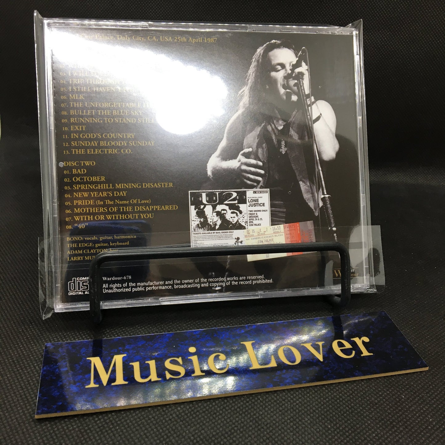 U2 / COW PALACE 1987 2ND NIGHT MASTER TAPES (2CD)