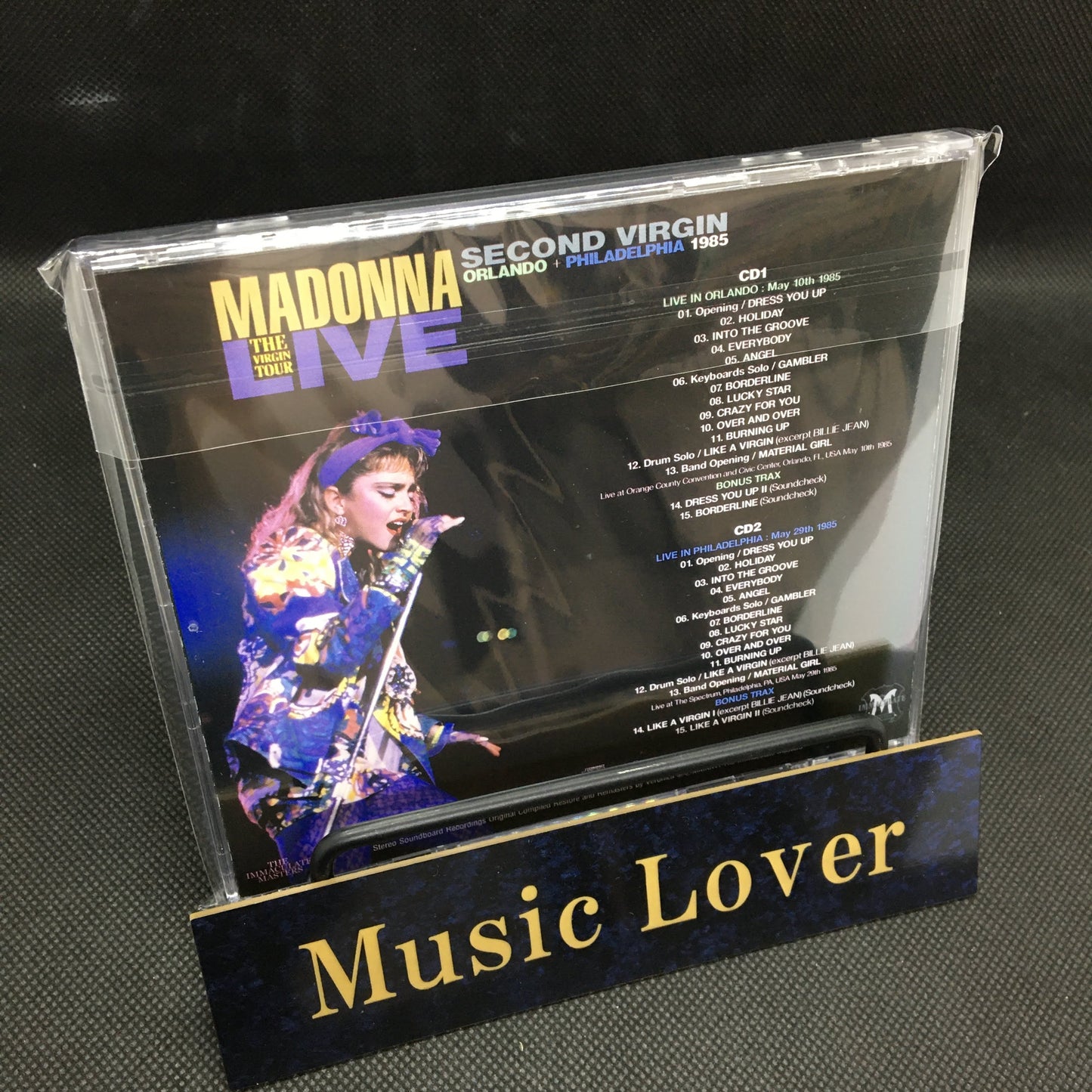 MADONNA / SECOND VIRGIN THE VIRGIN TOUR LIVE ORLANDO + PHILADELPHIA 1985 (2CD) STEREO SOUNDBOARD