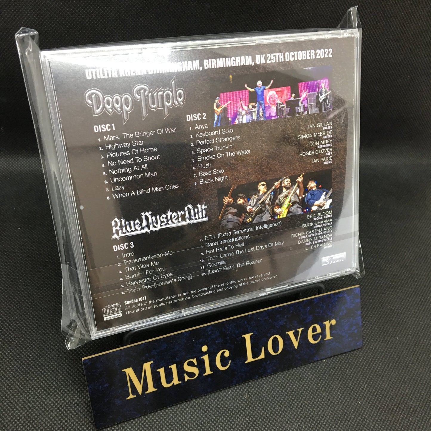 DEEP PURPLE , BLUE OYSTER CULT / BIRMINGHAM 2022 (3CDR)
