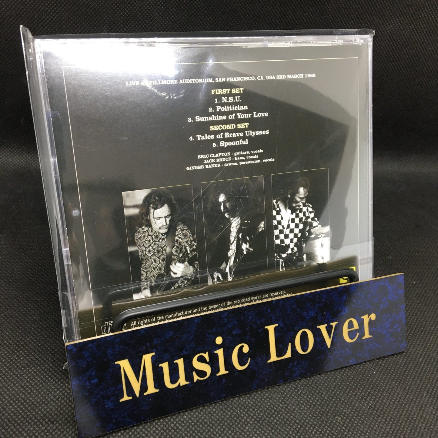 CREAM / FILLMORE SAN FRANCISCO 1968 1ST NIGHT (1CD)