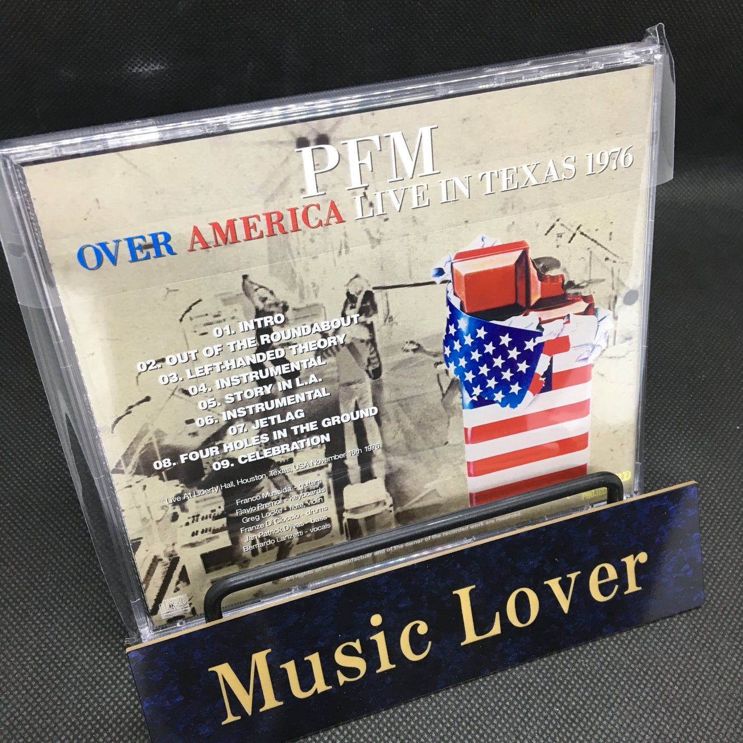 P.F.M. / OVER AMERICA LIVE IN TEXAS 1976 SOUNDBOARD (1CDR)