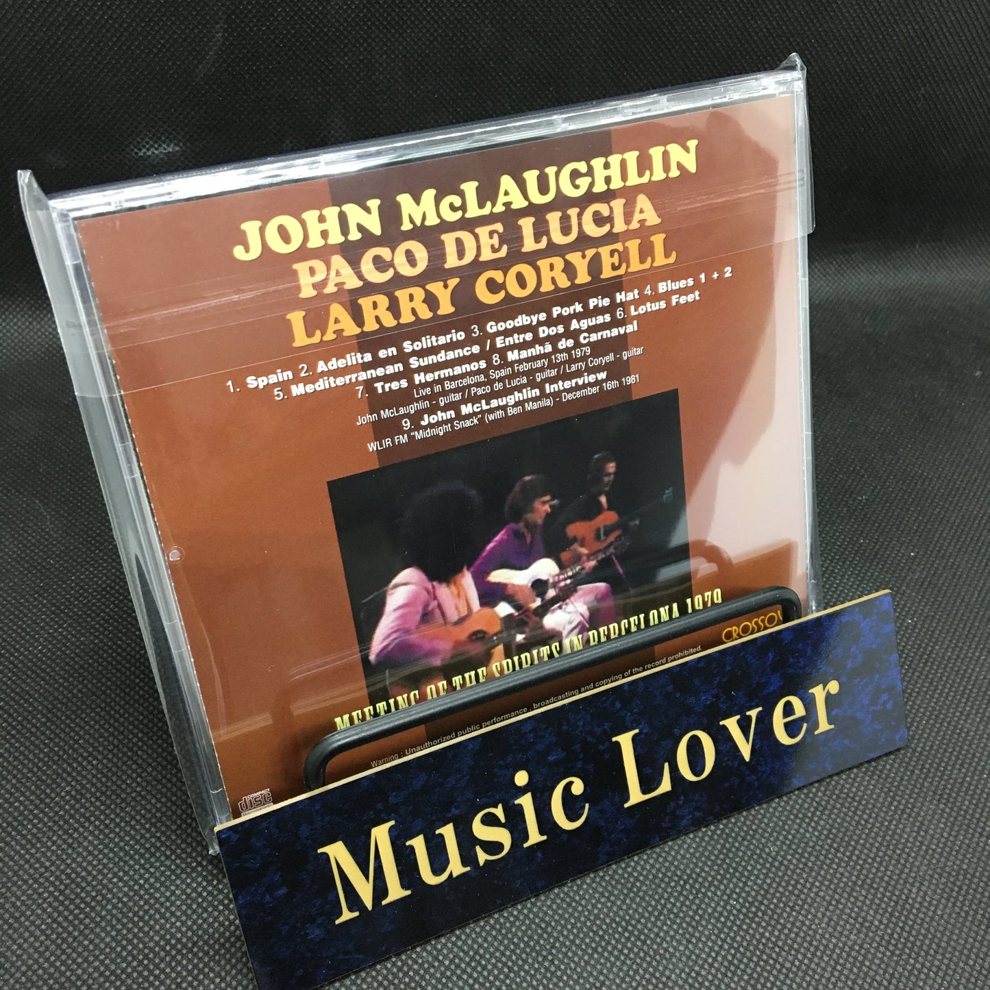 JOHN McLAUGHLIN, PACO DE LUCIA, LARRY CORYELL / MEETING OF THE SPIRITS IN BERCELONA 1979 SOUNDBOARD (1CDR)