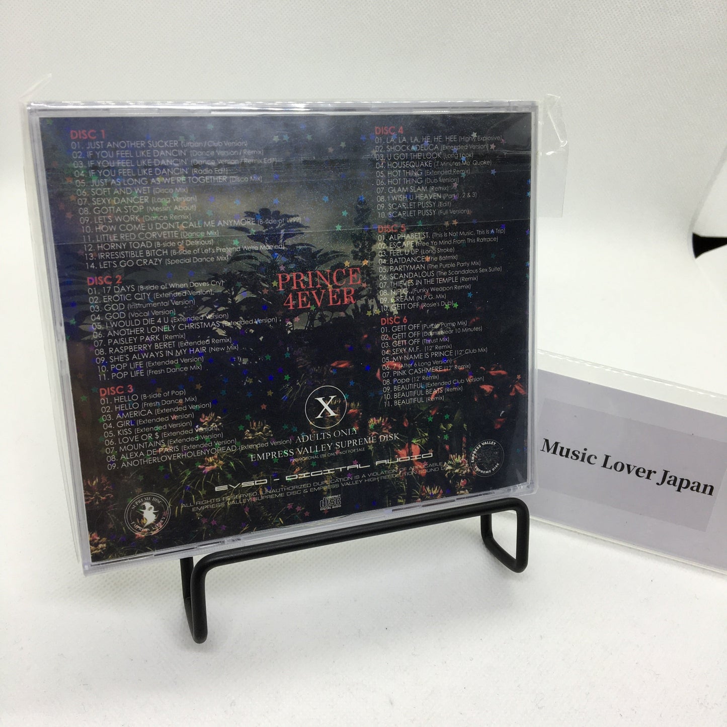 Prince 4Ever 6CD Single Collection Empress Valley Pressed Disc Hologram Case