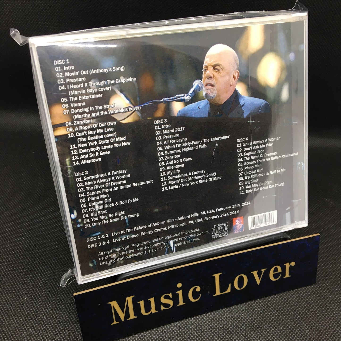 BILLY JOEL / IN CONCERT 2 SHOW (4CDR)