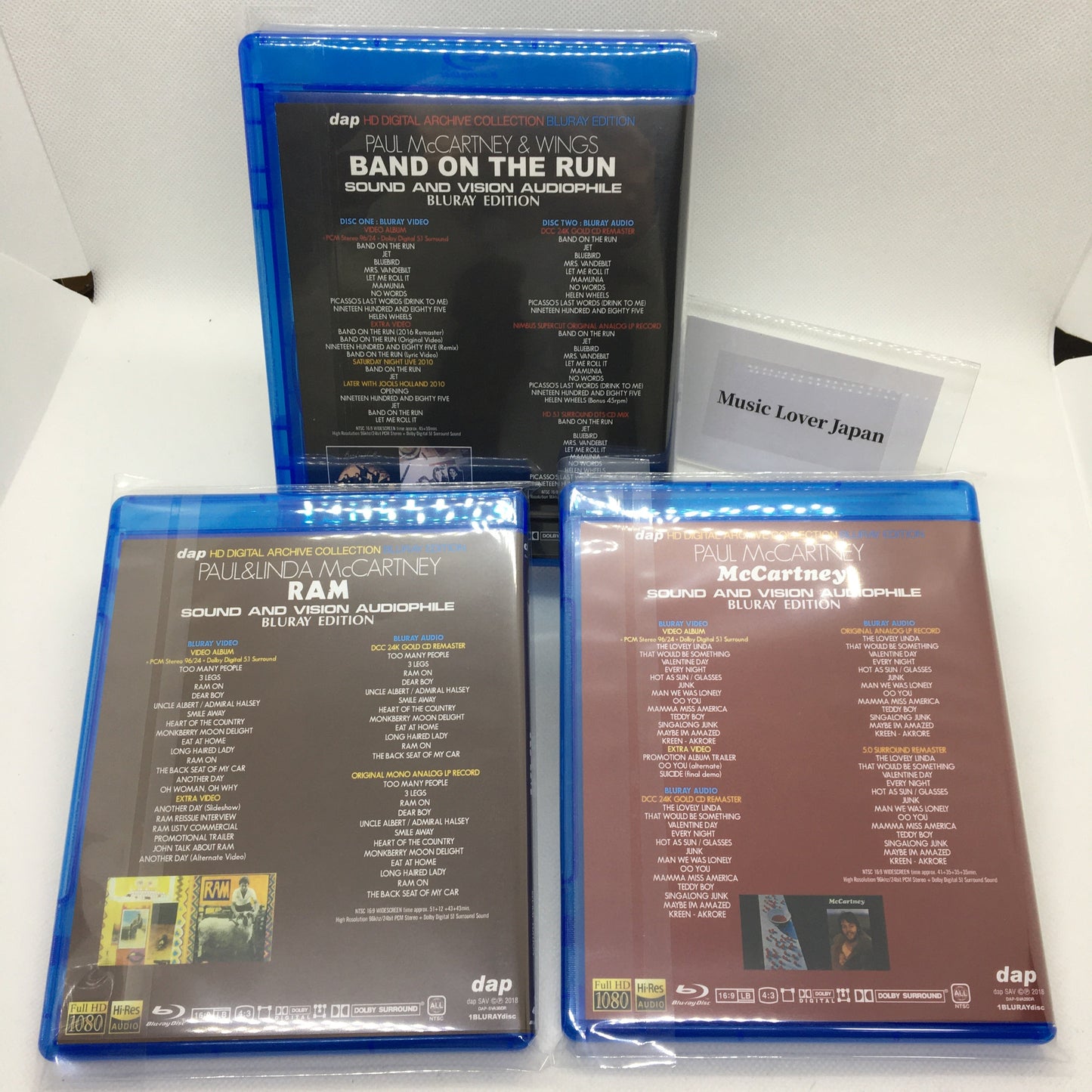 Paul McCartney & Wings Band On The Run Ram McCartney 3 Titles 4 BDR Set Blu-ray Audiophile
