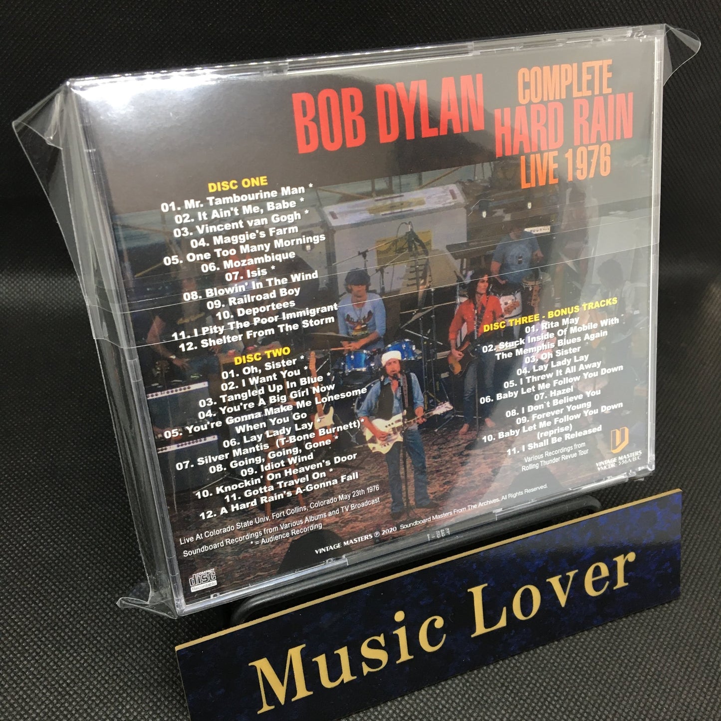 BOB DYLAN / COMPLETE "HARD RAIN" LIVE 1976 Soundboard (3CDR)