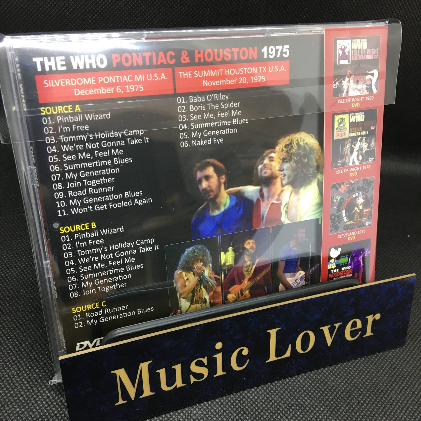 THE WHO / PONTIAC & HOUSTON 1975 Pro shot 1DVD