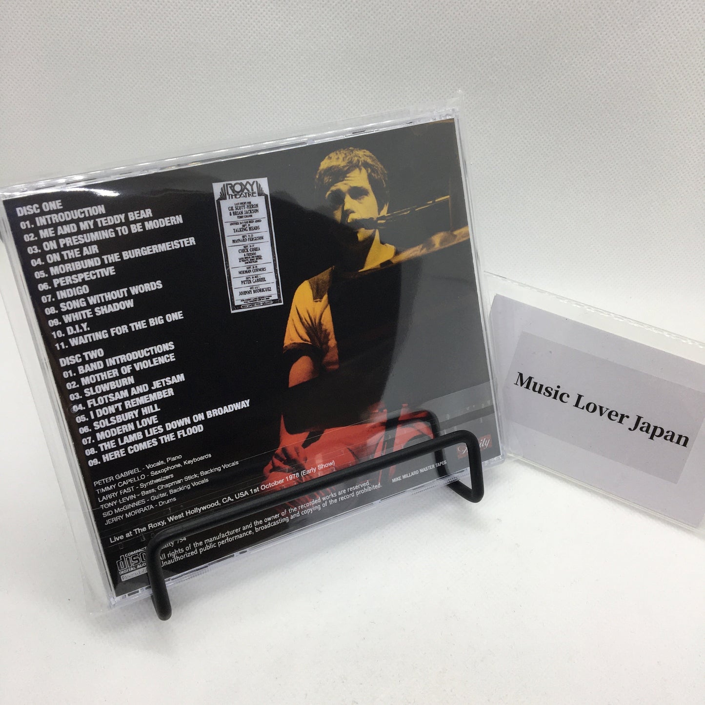 PETER GABRIEL / ROXY 1978 2ND NIGHT (EARLY SHOW) MASTER TAPES DI MIKE MILLARD (2CDR)