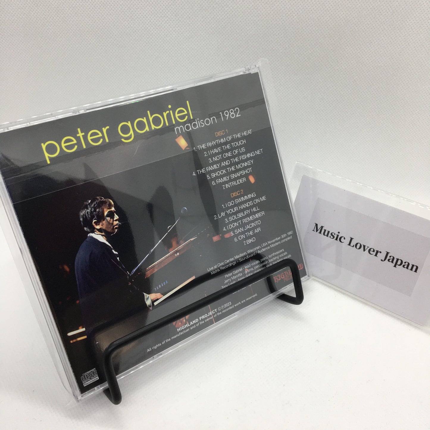 PETER GABRIEL / MADISON 1982 Soundboard (2CDR)