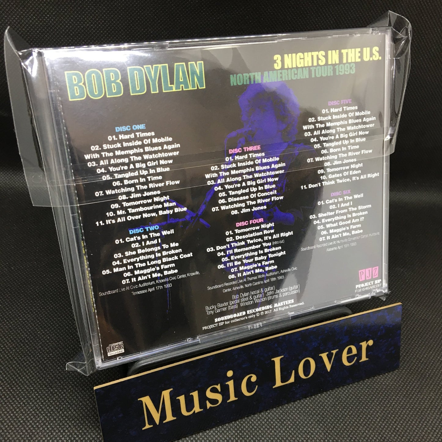 BOB DYLAN / 3 NIGHTS IN THE U.S. NORTH AMERICAN TOUR 1993 Soundobard (6CDR)