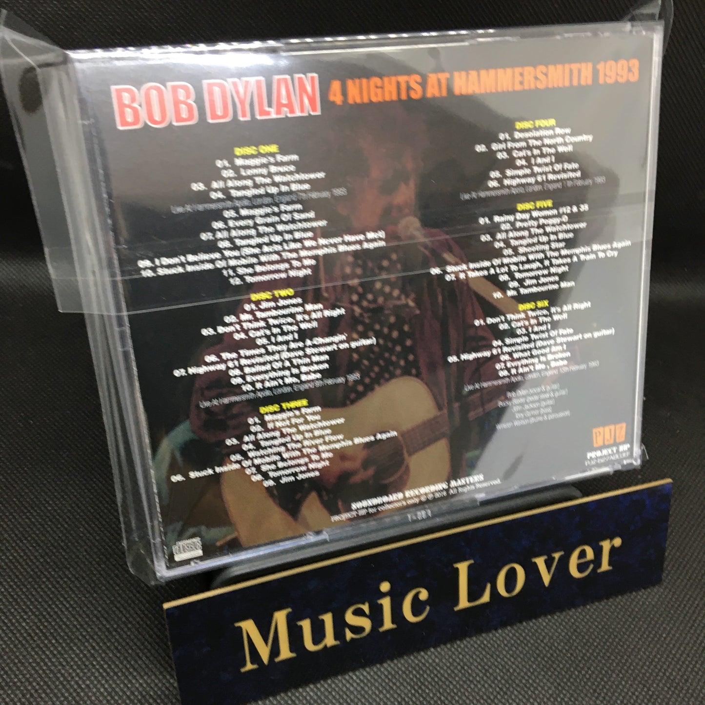 BOB DYLAN / 4 NIGHTS AT HAMMERSMITH 1993 Soundboard (6CDR)