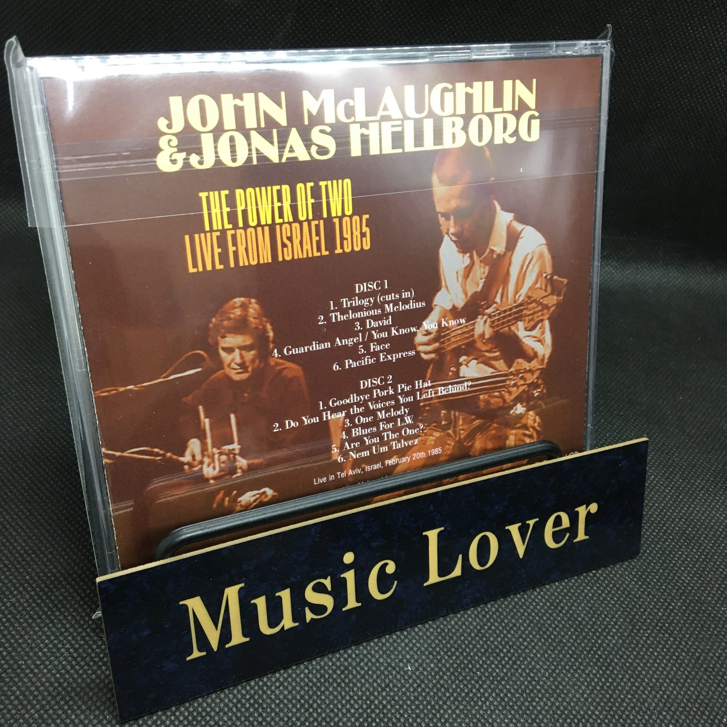 JOHN McLAUGHLIN & JONAS HELLBORG / THE POWER OF TWO LIVE FROM ISRAEL 1985 SOUNDBOARD (2CDR)