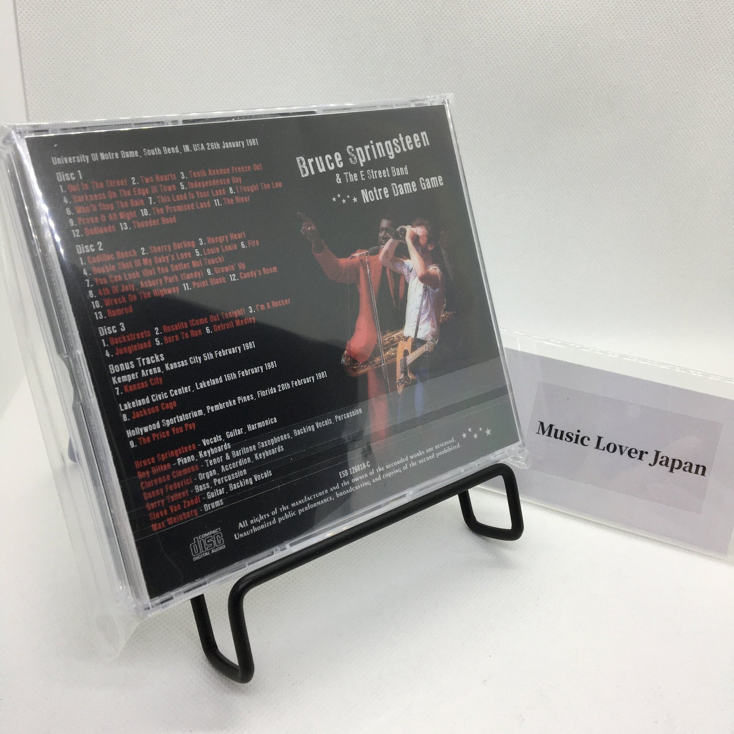 BRUCE SPRINGSTEEN & THE E STREET BAND / NOTRE DAME GAME (3CD)
