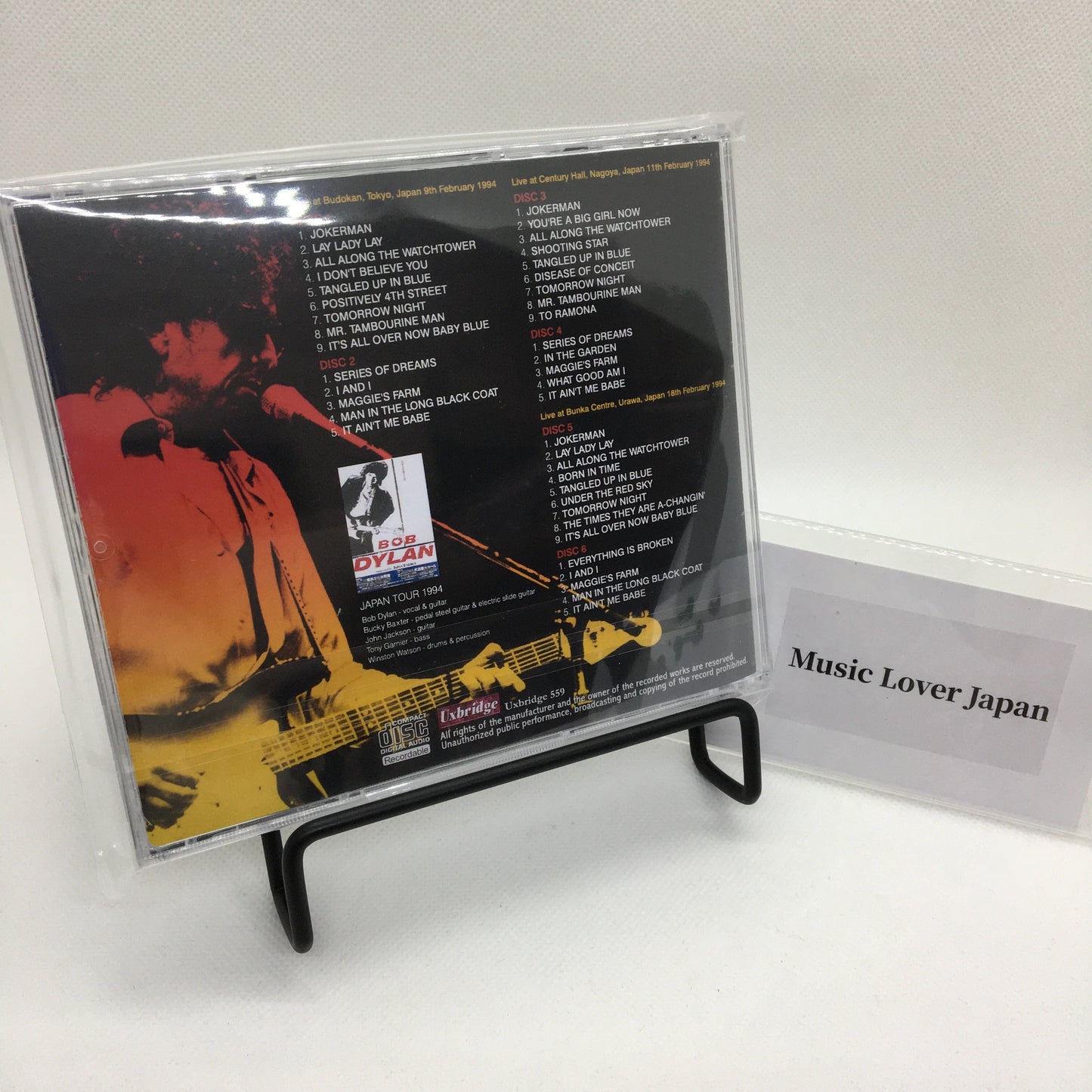 BOB DYLAN / JAPAN TOUR 1994 (6CDR)