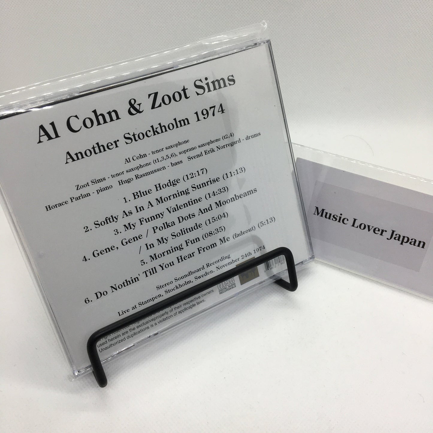 Al Cohn y Zoot Sims / Another Stockholm 1974 SONIDO ESTÉREO (1 CD)