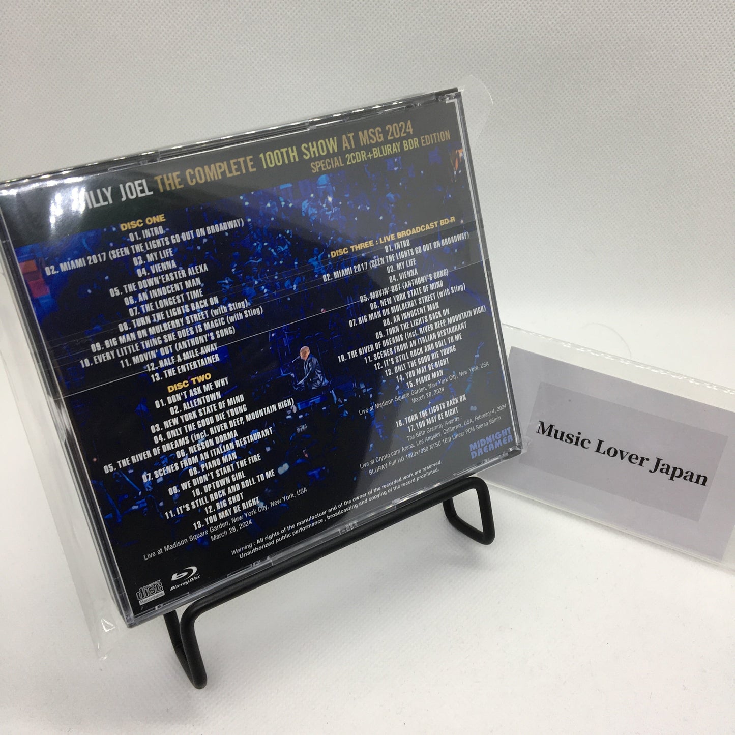 BILLY JOEL / EL ESPECTÁCULO COMPLETO DEL 100.º EN EL MSG 2024 (2CDR+1BDR)