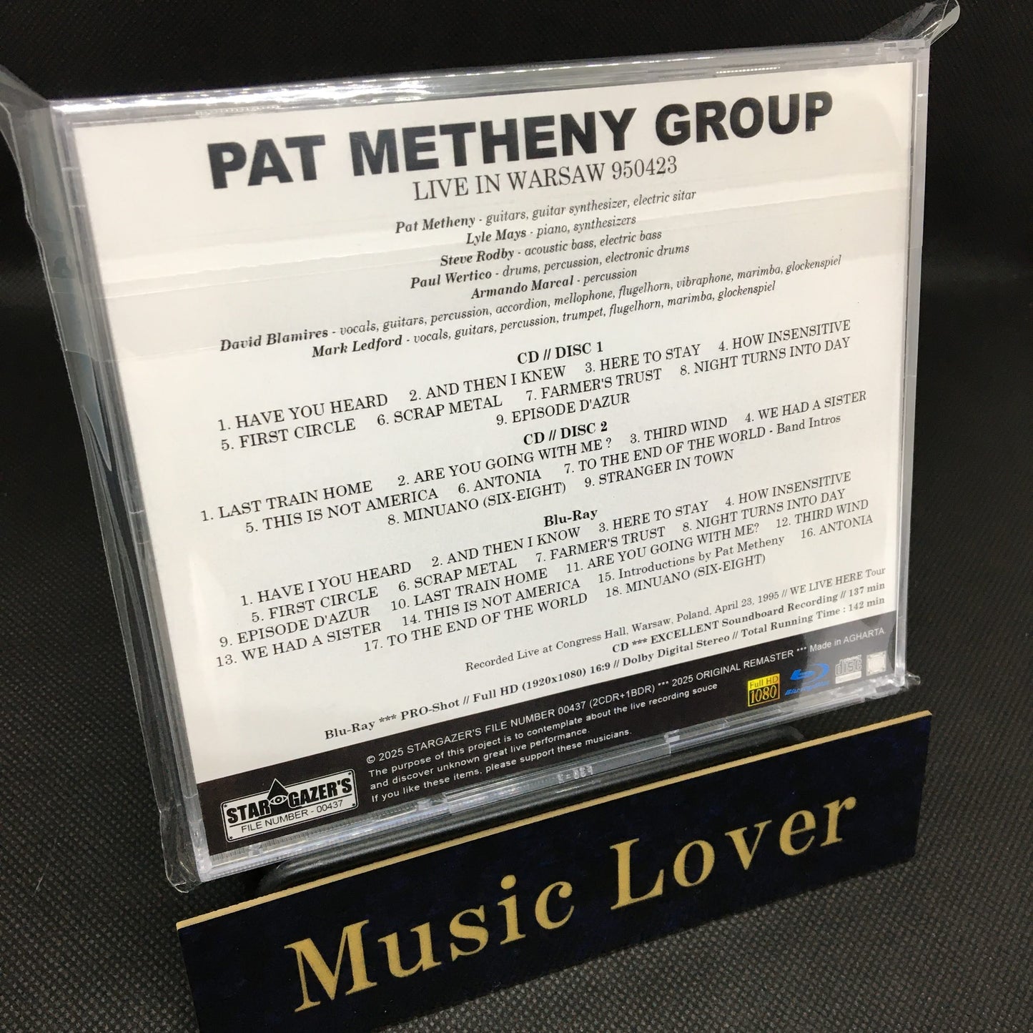GRUPO PAT METHENY / VIVE EN VARSOVIA 950423 (2 CDR + 1 BDR)