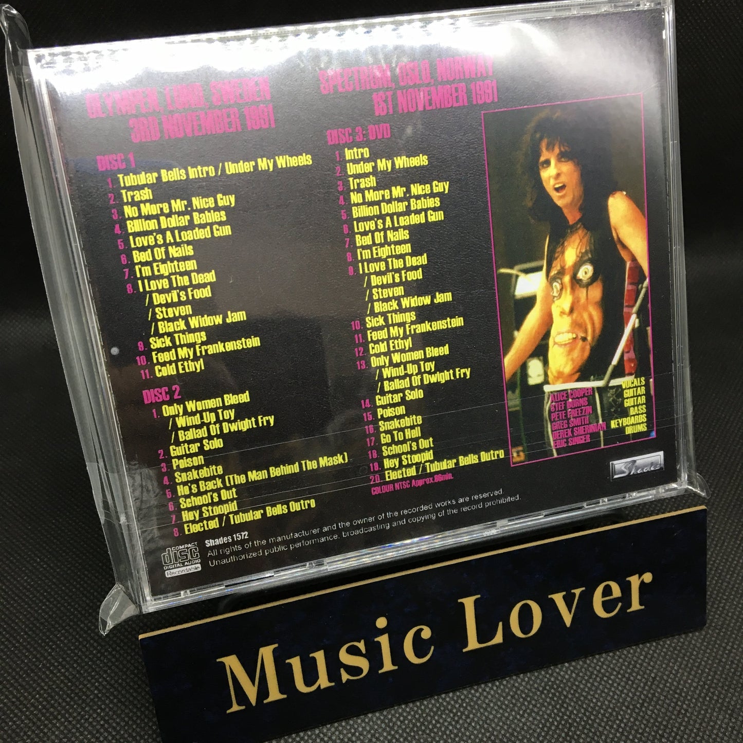 ALICE COOPER / SCANDINAVIA 1991 (2CDR+1DVDR)