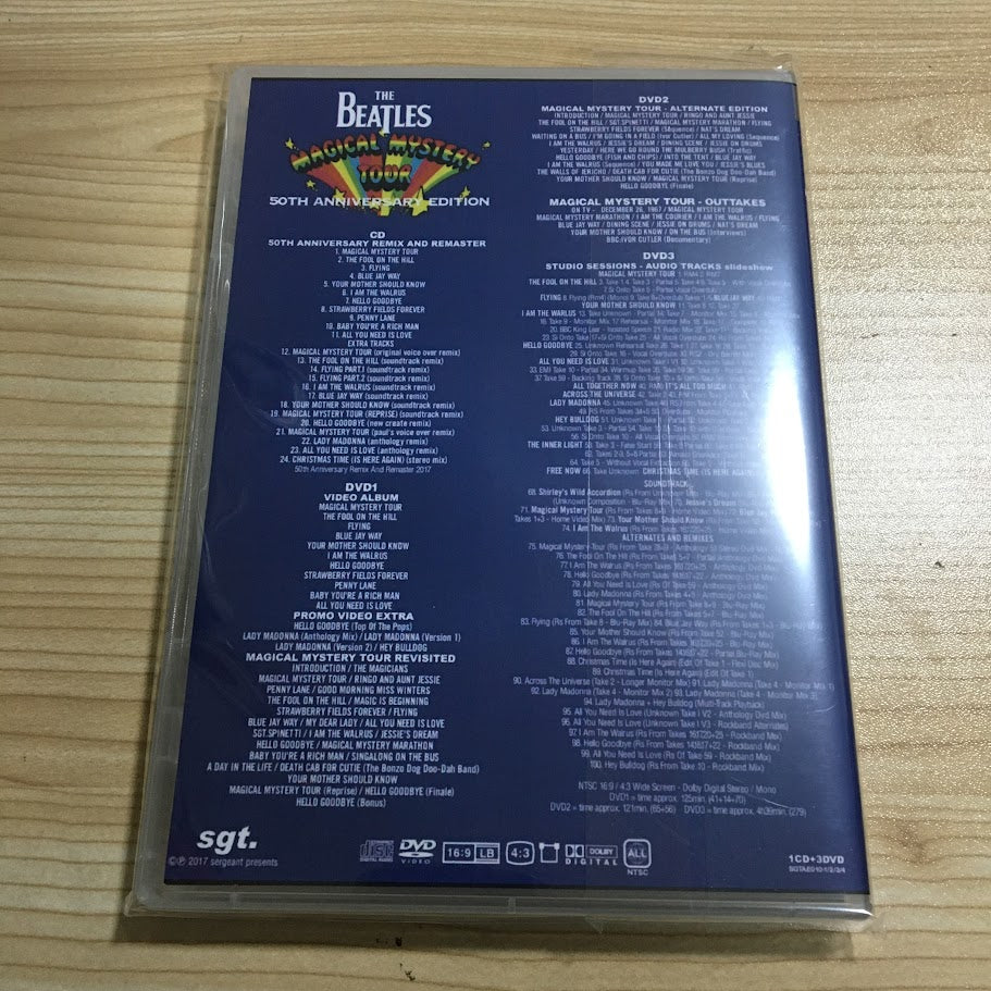 THE BEATLES / MAGICAL MYSTERY TOUR 50th ANNIVERSARY COLLECTOR'S EDITION 1CDR + 3DVDR