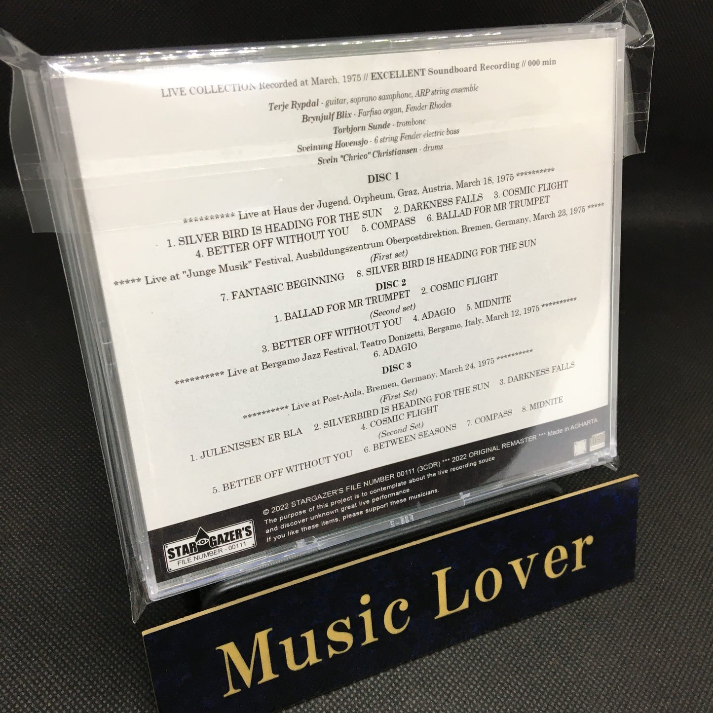 TERJE RYPDAL ODYSSEY / LIVE COLLECTION 1975 (3CDR)