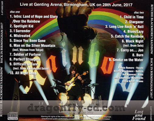 RAINBOW / BACK IN BIRMINGHAM 2017 (2CDR)
