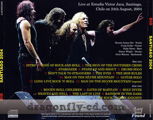 DIO / SANTIAGO 2004 Soundboard (2CDR)