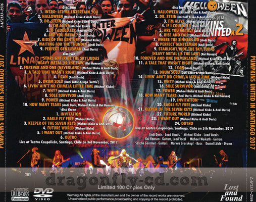 HELLOWEEN / PUMPKINS UNITED IN SANTIAGO 2017 (3CDR+1DVDR)