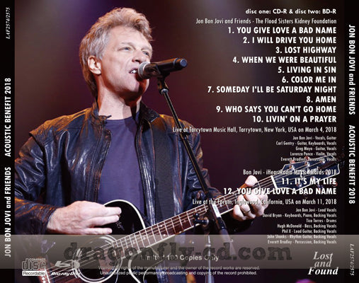JON BON JOVI / ACOUSTIC BENEFIT 2018 (2CDR)