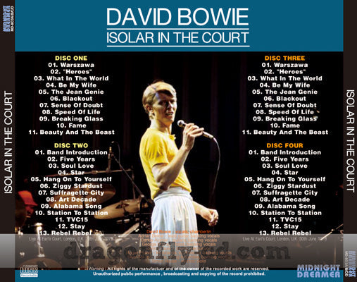 DAVID BOWIE / ISOLAR IN THE CONCERT (4CDR)