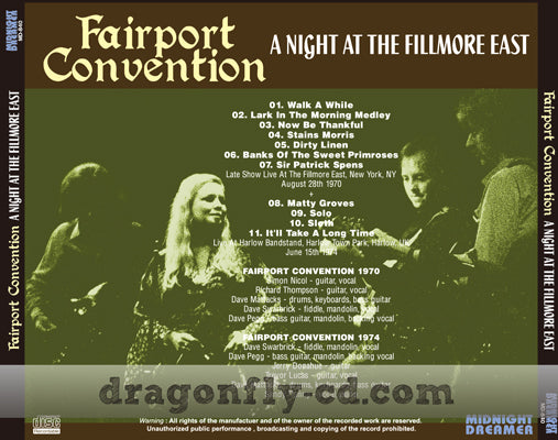 FAIRPORT CONVENTION / A NIGHT AT THE FILLMORE EAST (1CDR)