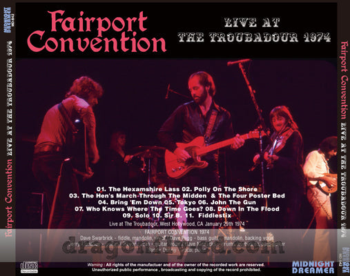 FAIRPORT CONVENTION / LIVE AT THE TROUBADOUR 1974 (1CDR)