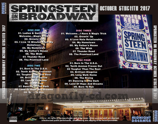 BRUCE SPRINGSTEEN / SPRINGSTEEN ON BROADWAY (4CDR)