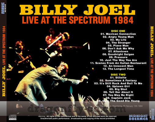 BILLY JOEL / LIVE AT THE SPECTRUM 1984 (2CDR)