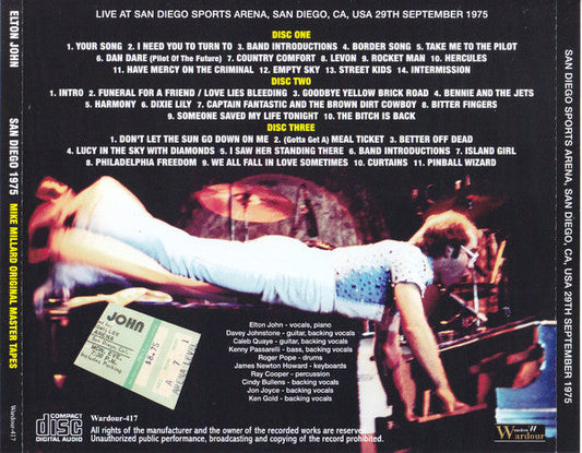 ELTON JOHN / SAN DIEGO 1975 MIKE MILLARD ORIGINAL MASTER TAPES (3CD)