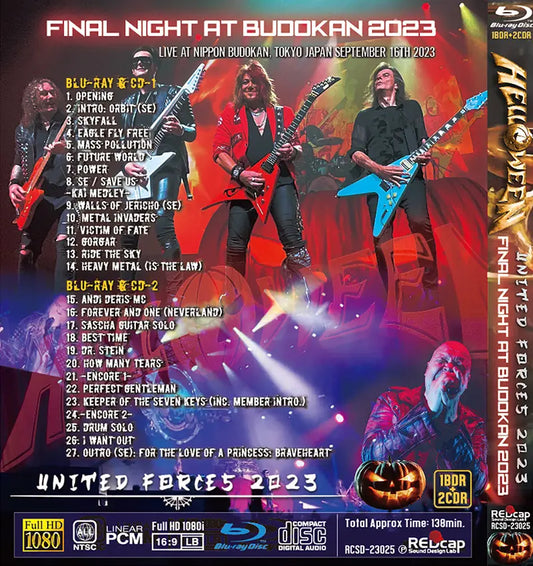 HELLOWEEN / Final Night At BUDOKAN 2023 Full HD Pro-Shot+Soundboard (1BDR+2CDR)