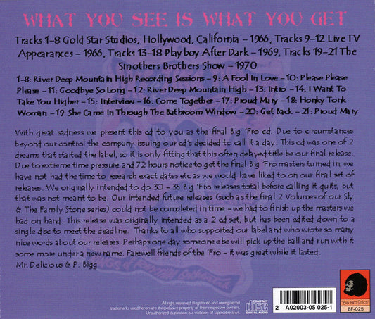 THE IKE & TINA TURNER / LO QUE VES ES LO QUE QUIERES Soundboard (1CD)