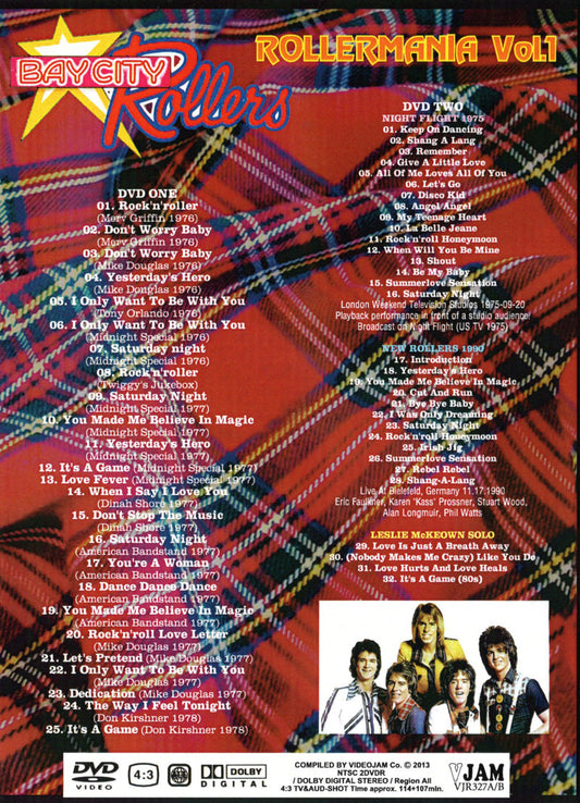 BAY CITY ROLLERS / ROLLERMANIA VOL.1 (2DVDR)