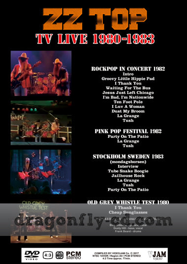 ZZ TOP / TV LIVE 1980-1983 (1DVDR)