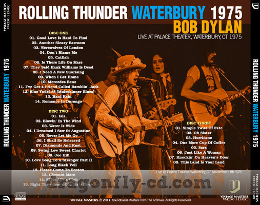 BOB DYLAN / ROLLING THUNDER WATERBURY 1975 SOUNDBOARD (3CDR)