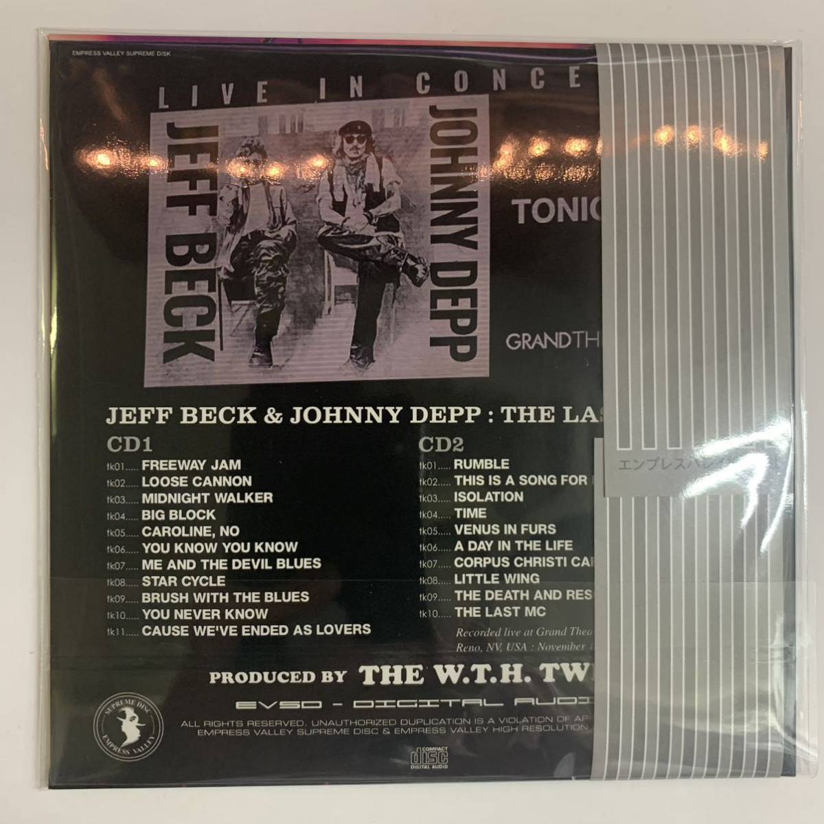 JEFF BECK / THE LAST STAGE (2CD) EMPRESS VALLEY SUPREME DISK with a miniature replica of the ticket