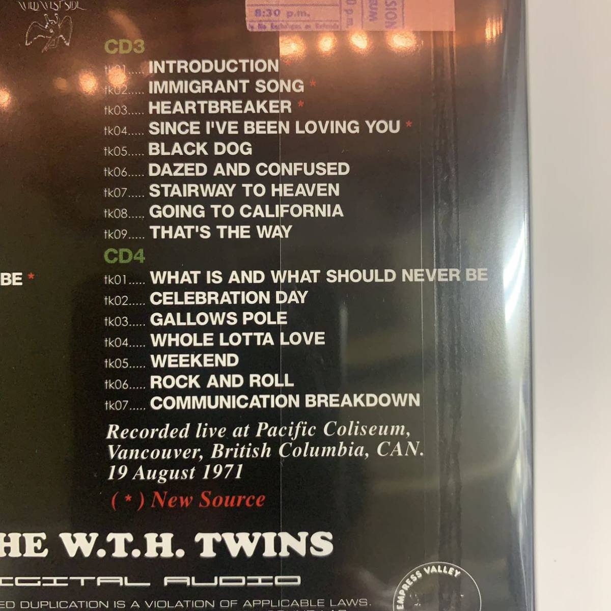 LED ZEPPELIN / WILD WEST SIDE Complete! 1971 (4CD) Empress Valley