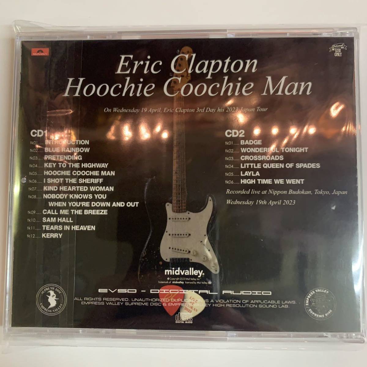 ERIC CLAPTON / Hoochie Coochie Man (2CDR) 3rd Night Budokan 2023