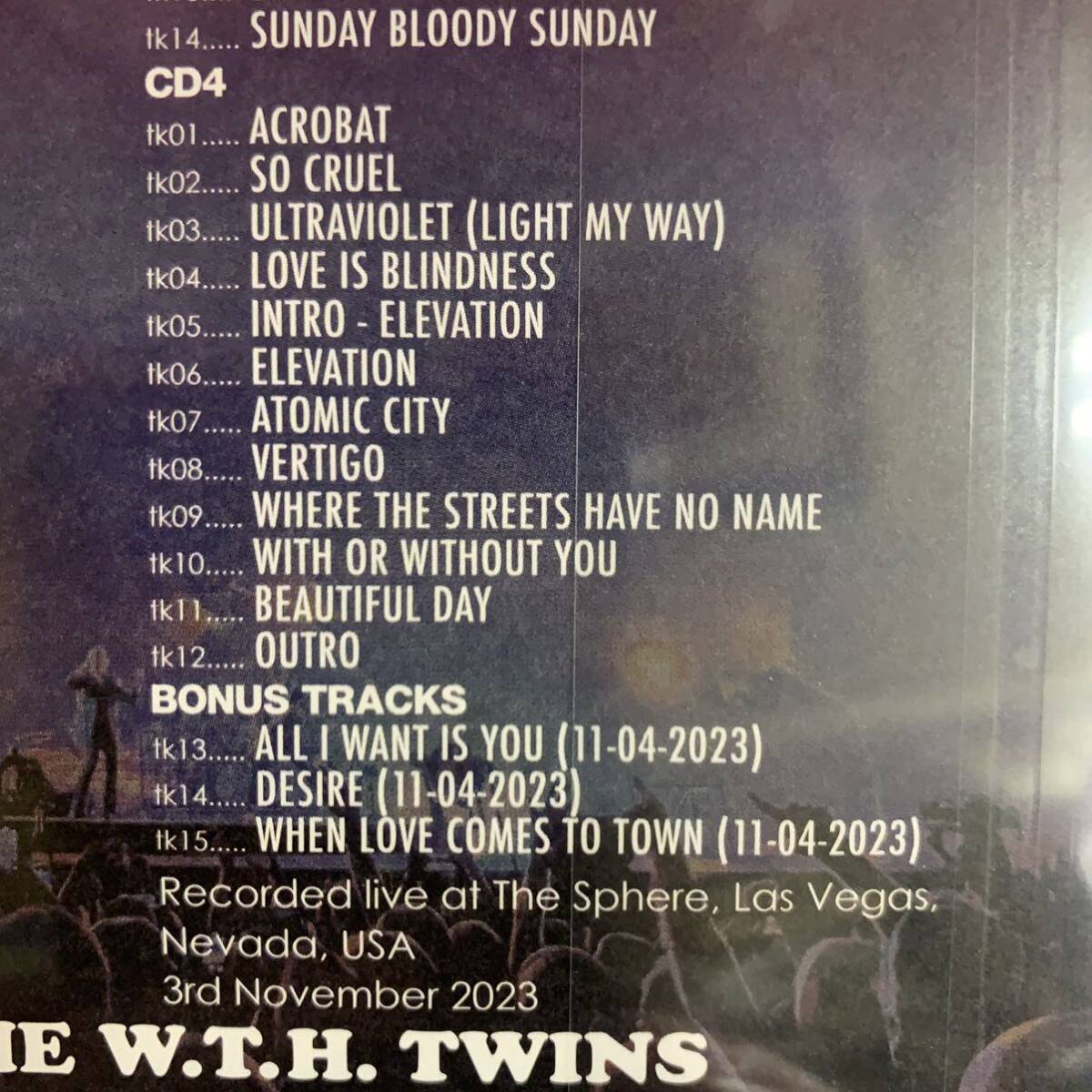 U2 / SPHERE OPERATION IEM Soundboard with Poster (4CD)