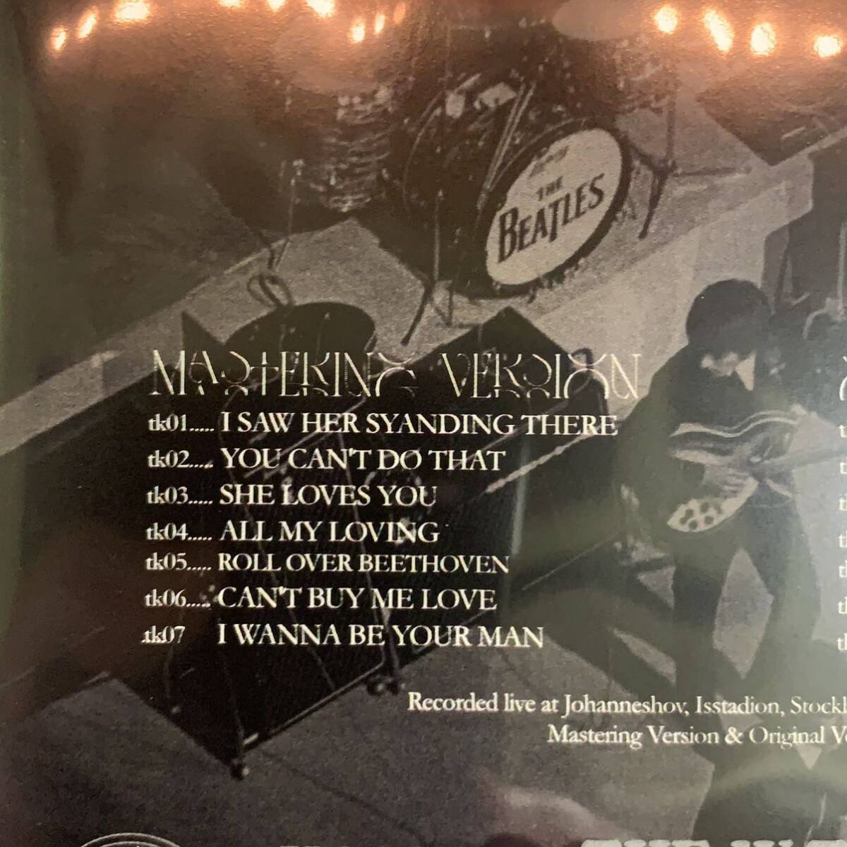 THE BEATLES / AT JOHANNESHOV Recorded live at Johanneshov, Istadion, Stockholm 28th July 1964 (1CD)