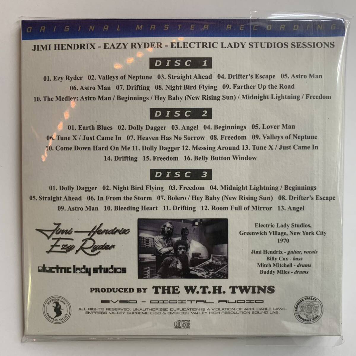 JIMI HENDRIX / EZY RYDER 3 CD EMPRESS VALLEY