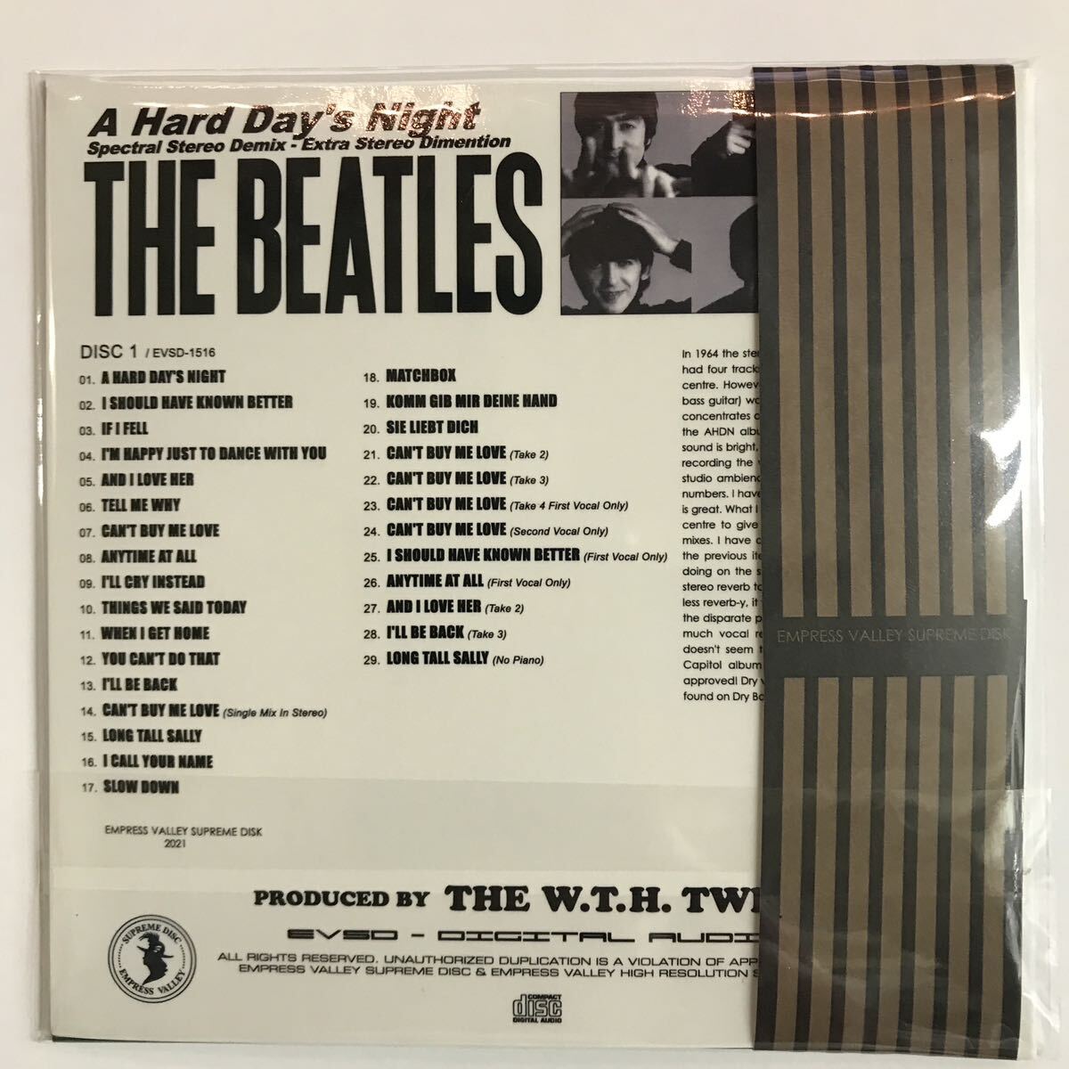 THE BEATLES / A Hard Day’s Night spectral stereo demix (1CD)