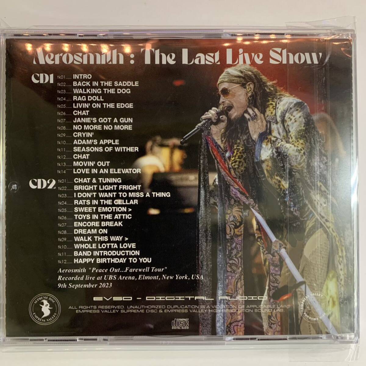 AEROSMITH / THE LAST LIVE SHOW 2CD September 9, 2023 in Elmont