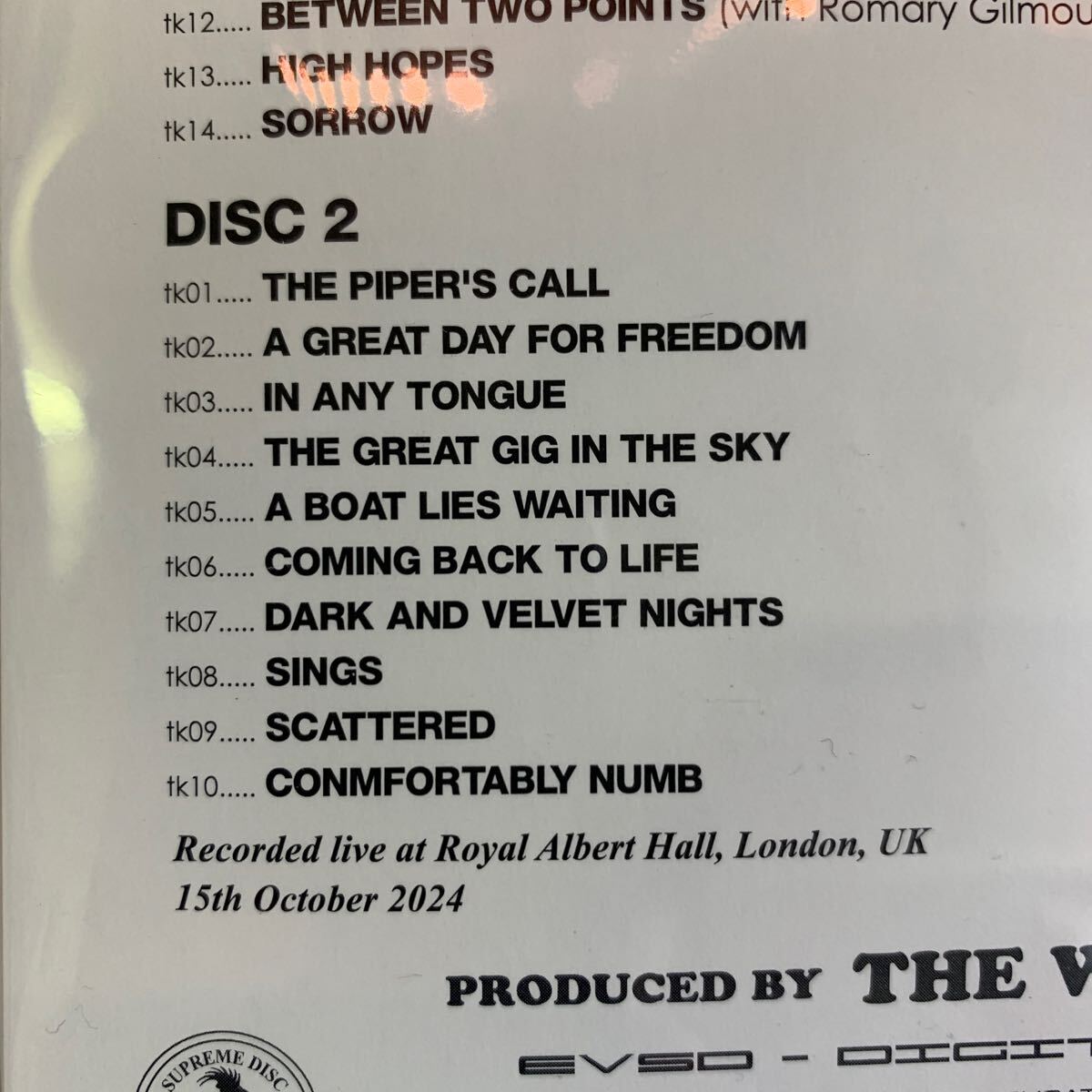 DAVID GILMOUR / RAH 2024 FINAL NIGHT Royal Albert Hall (2CD) Empress Valley