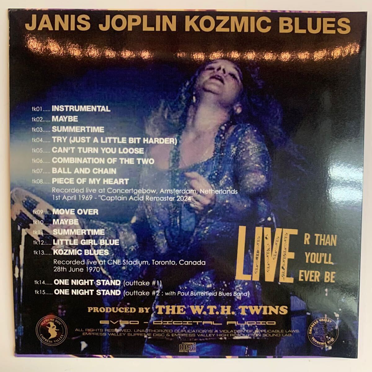 JANIS JOPLIN / KOZMIC BLUES Liver Than You’ll Ever Be (1CD)